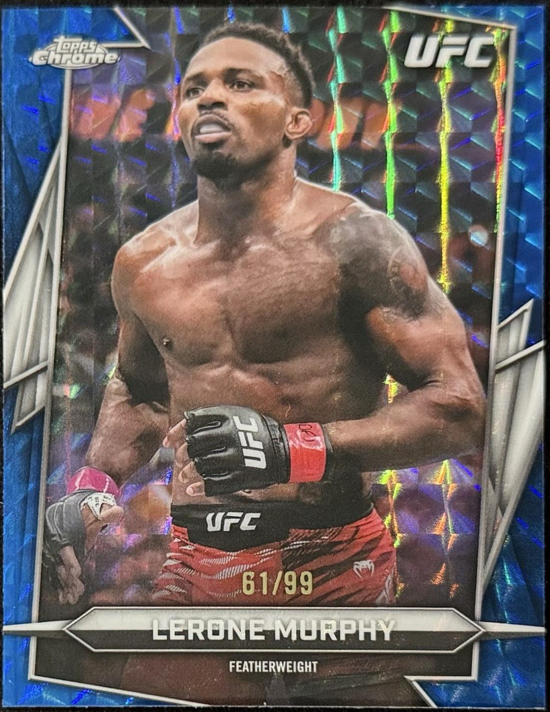 Lerone Murphy 2026 Topps Chrome UFC Base #190 Blue Geometric Refractor