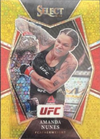 Amanda Nunes 2022 Panini Select UFC Premier Level #193 Gold Disco