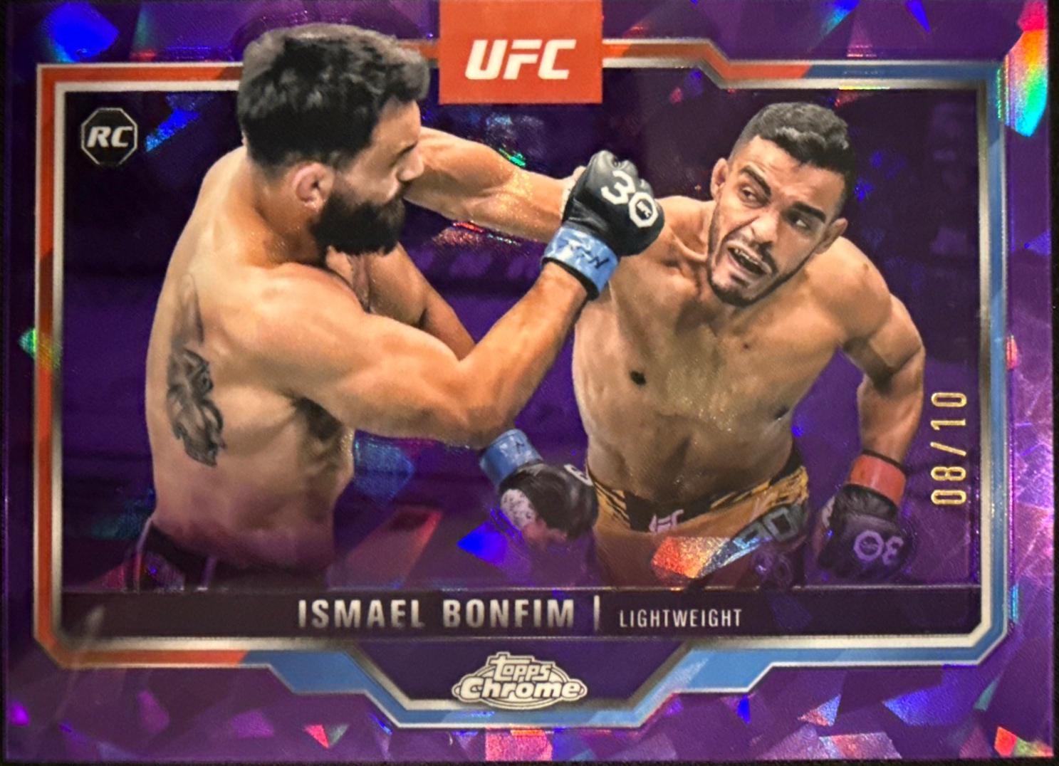 Ismael Bonfim 2025 Topps Chrome UFC Base #13 Purple Geometric Refractor