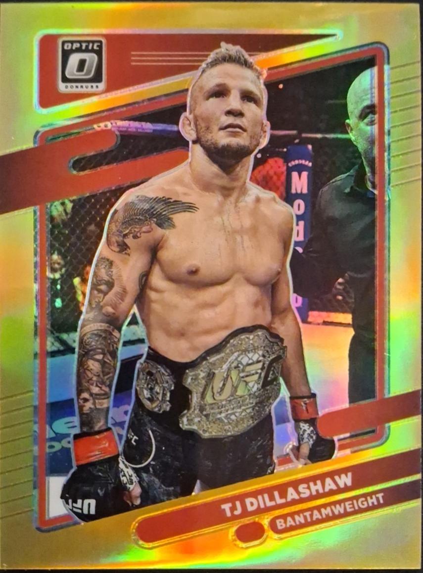 TJ Dillashaw 2022 Panini Donruss Optic UFC Base #84 Gold