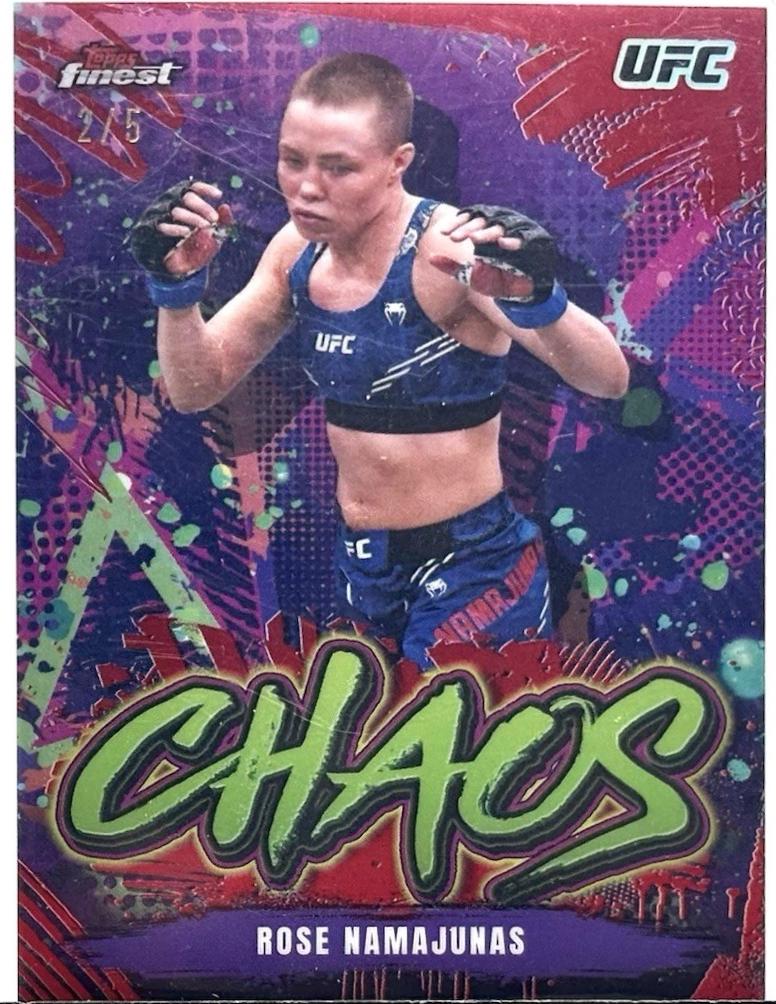 Rose Namajunas 2024 Topps Finest UFC Chaos #CHA-7 Red Refractor