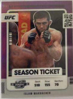 Islam Makhachev 2022 Panini Chronicles UFC Base Contenders Optic Season Ticket #355 Purple