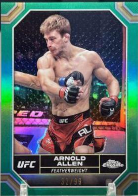 Arnold Allen 2024 Topps Chrome UFC Base #22 Green Refractor