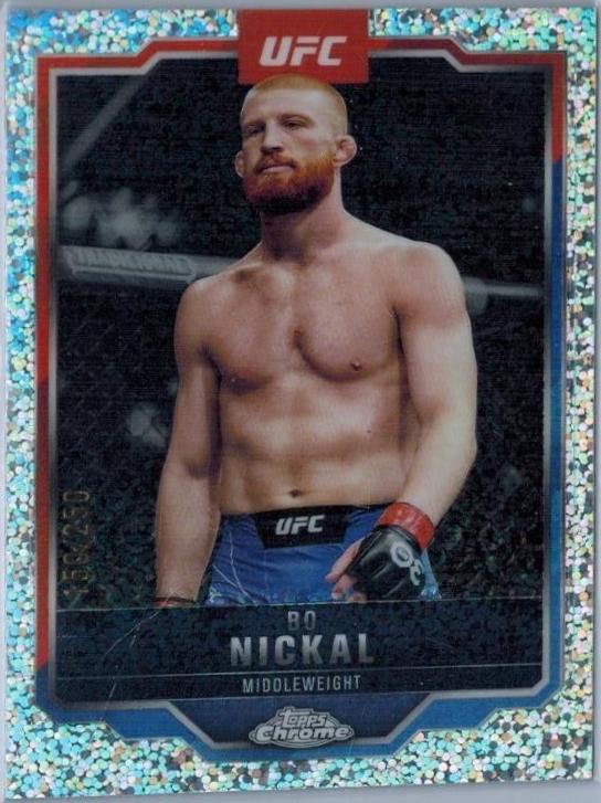 Bo Nickal 2025 Topps Chrome UFC Base #76 Speckle Refractor