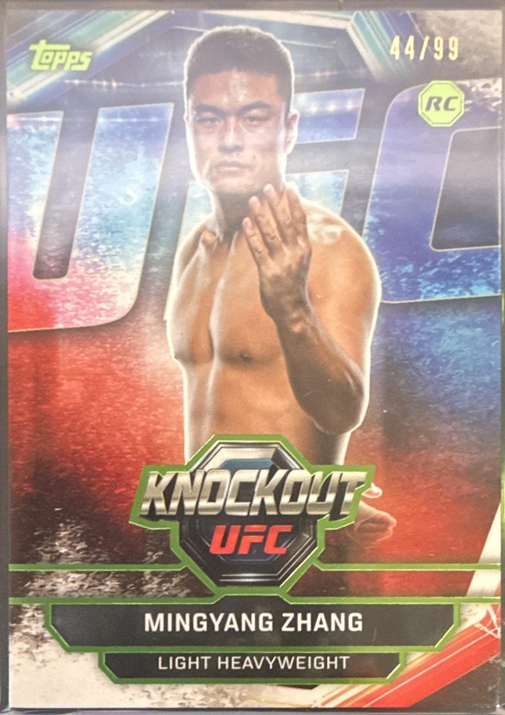 Mingyang Zhang 2026 Topps Knockout UFC Base #58 Lime Green