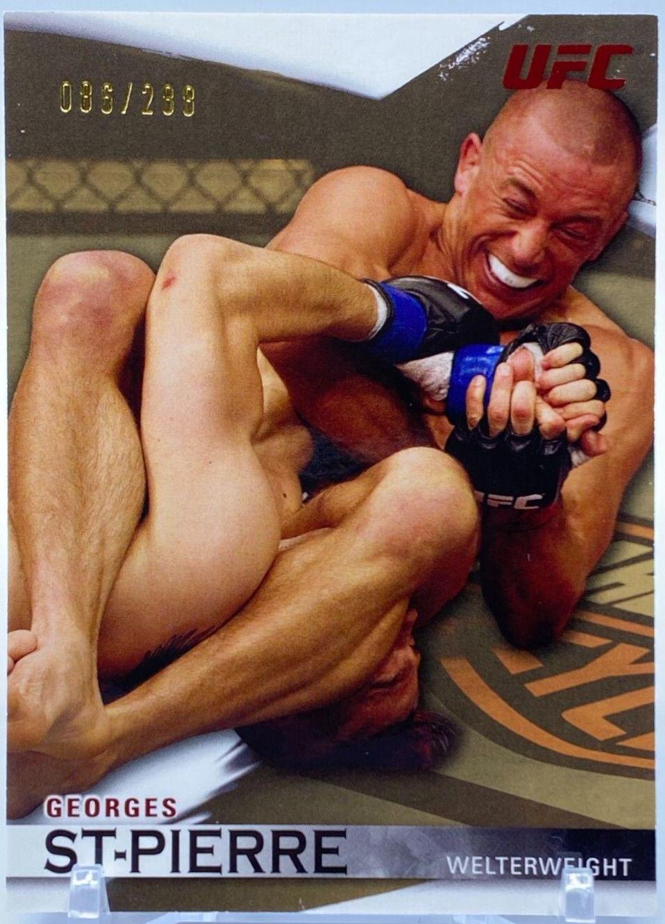 Georges St-Pierre 2010 Topps UFC Knockout Base #100 Gold
