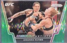 Amanda Nunes 2021 Panini Prizm UFC Knockout Artists #11 Green Pulsar