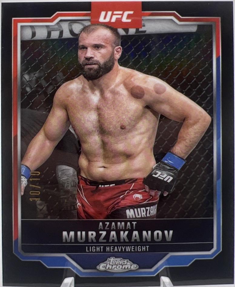 Azamat Murzakanov 2025 Topps Chrome UFC Base #168 Black Refractor