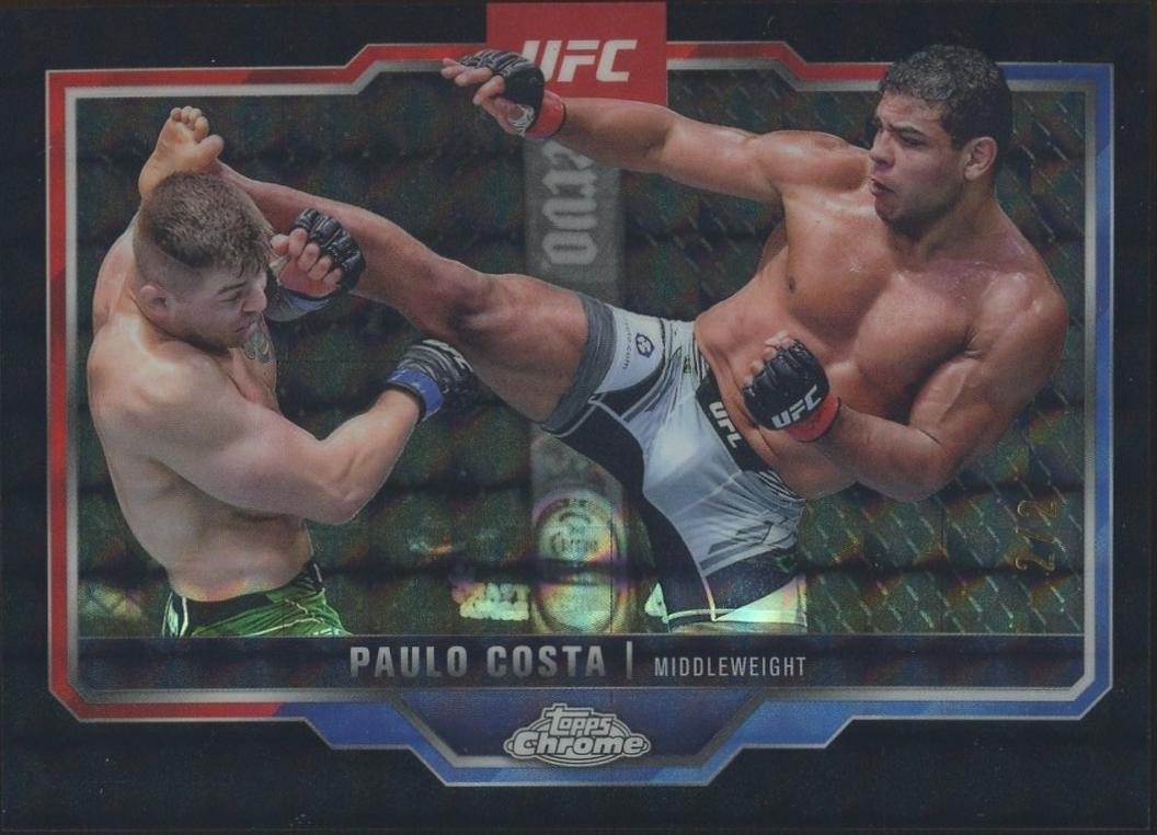 Paulo Costa 2025 Topps Chrome UFC Base #153 Black Geometric Refractor