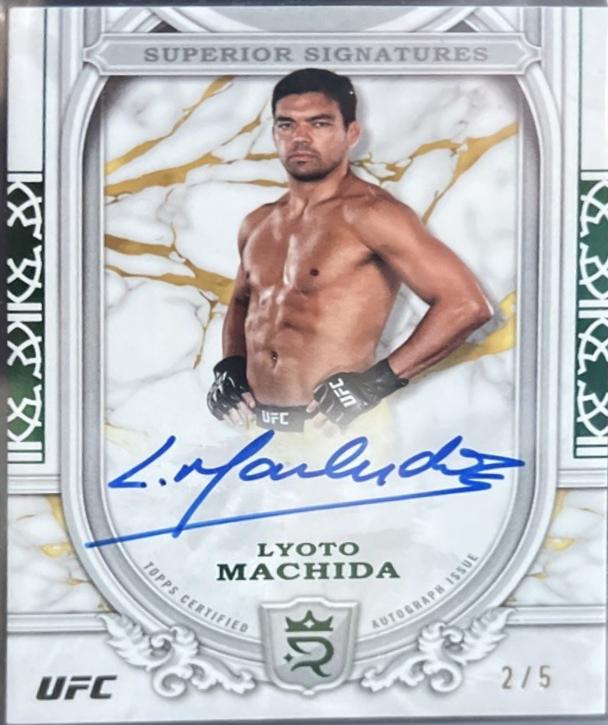 Lyoto Machida 2024 Topps Royalty UFC Superior Signatures #SS-LMA Green