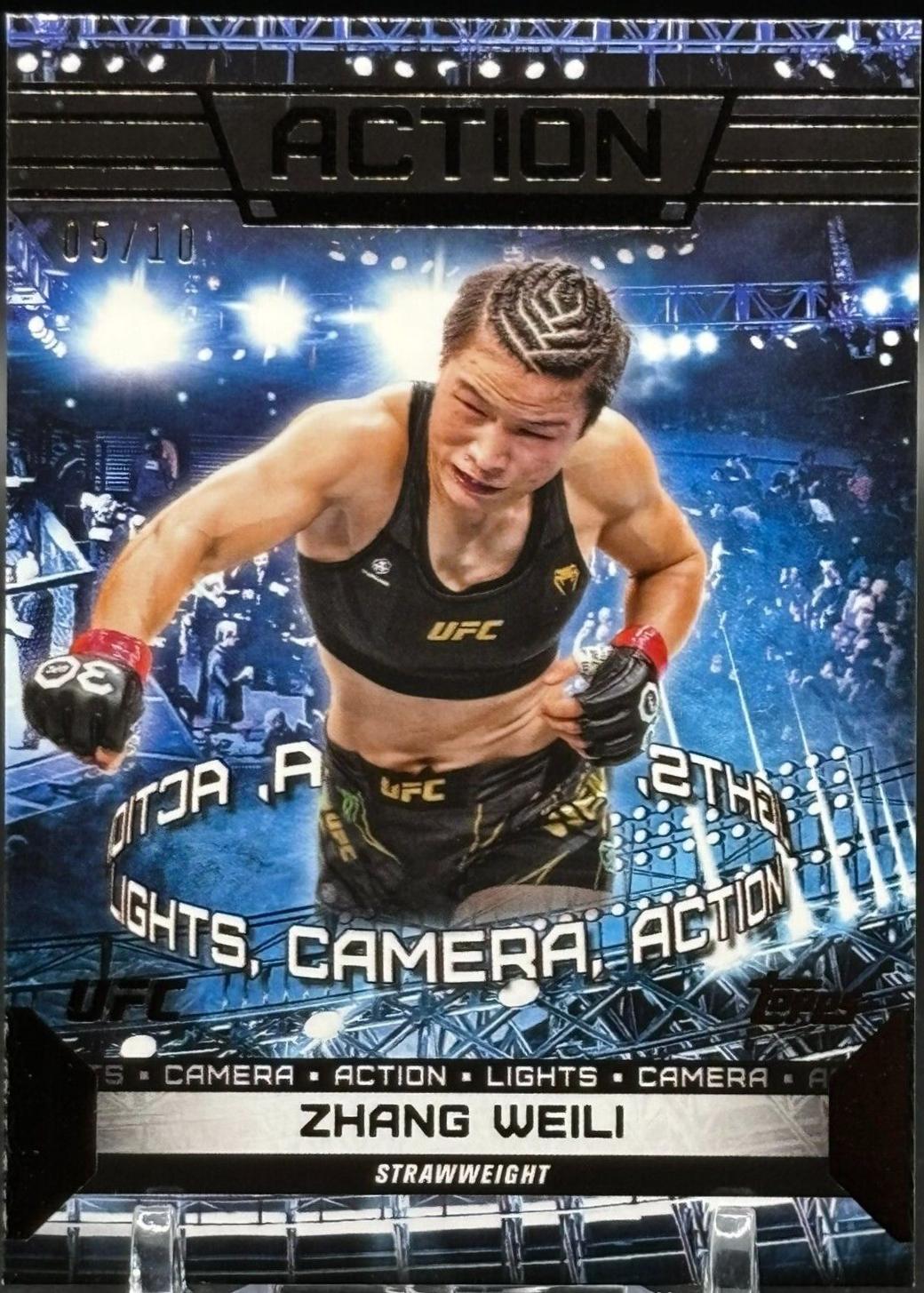 Zhang Weili 2024 Topps Knockout UFC Action (Lights, Camera, Action) #ACT-3 Black