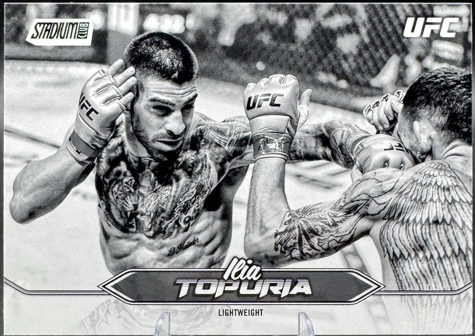 Ilia Topuria 2025 Topps Stadium Club UFC Base #23 Black & White
