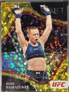 Rose Namajunas 2022 Panini Select UFC Octagonside #261 Gold Disco