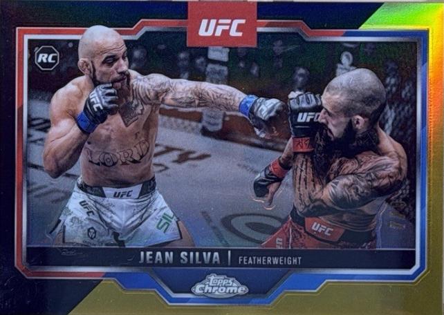 Jean Silva 2025 Topps Chrome UFC Base #56 Black & Gold Refractor