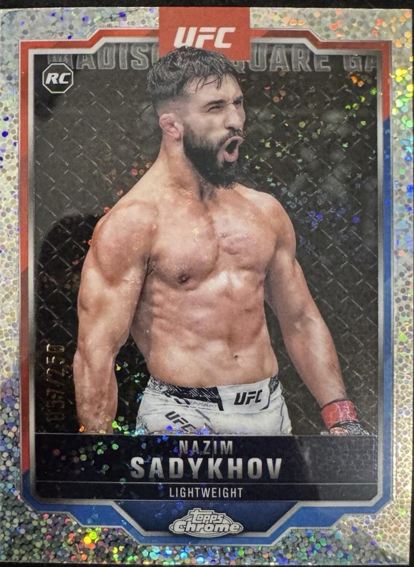 Nazim Sadykhov 2025 Topps Chrome UFC Base #157 Speckle Refractor