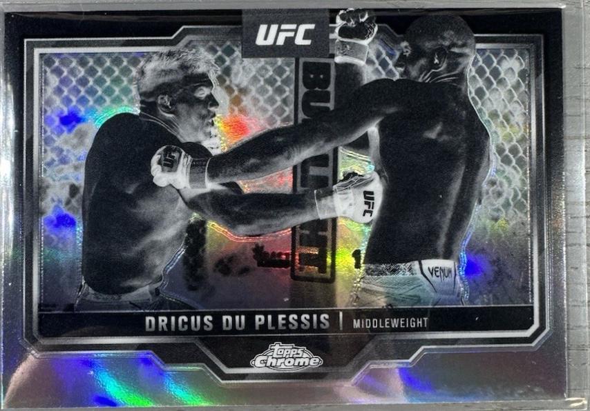 Dricus Du Plessis 2025 Topps Chrome UFC Base #137 Negative Refractor