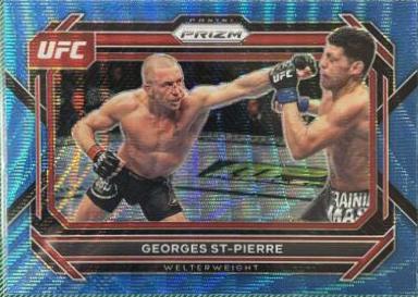 Georges St-Pierre 2023 Panini Prizm UFC Base #32 Blue Wave