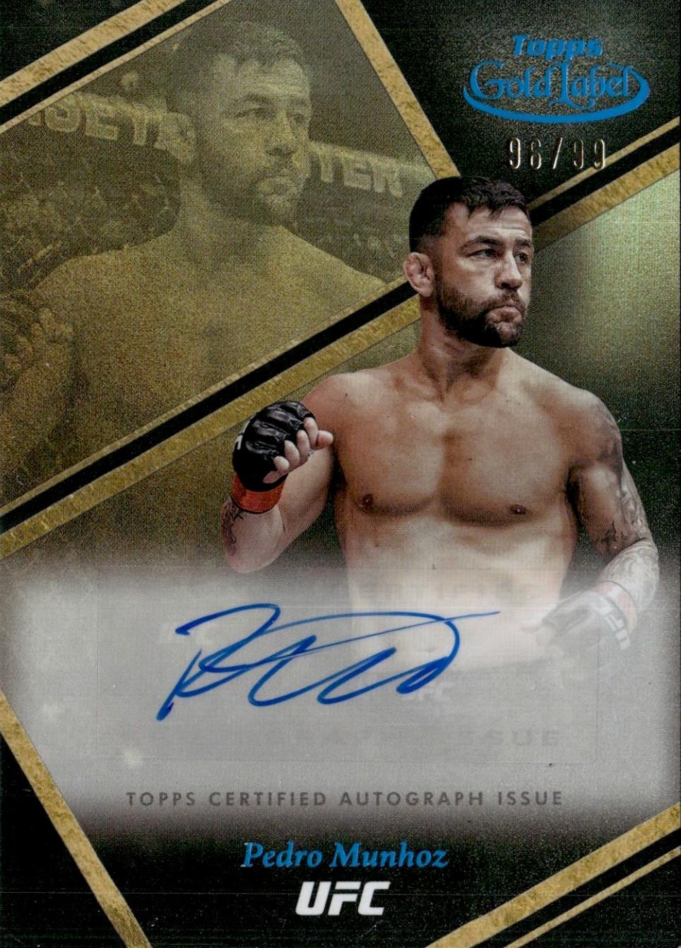 Pedro Munhoz 2024 Topps Gold Label UFC Auric Autographs #AUA-PMZ Blue