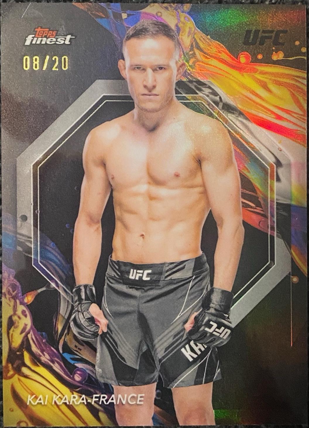 Kai Kara-France 2024 Topps Finest UFC Base Uncommon #103 Red Black Vapor Refractor