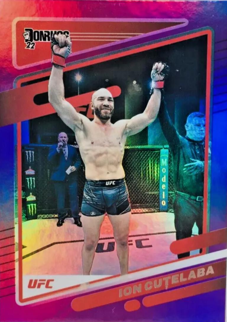 Ion Cuțelaba 2022 Panini Donruss UFC Base #195 Purple Flood