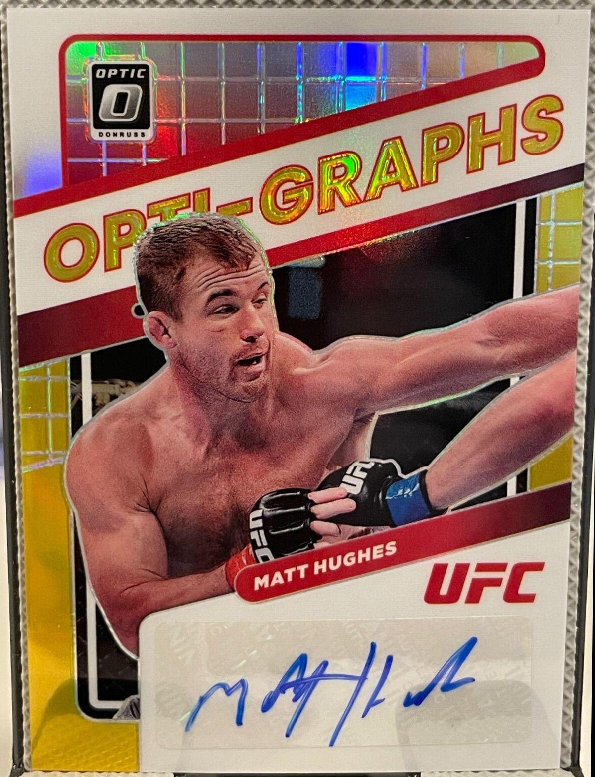 Matt Hughes 2022 Panini Donruss Optic UFC Opti-Graphs #20 Gold