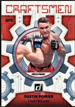 Dustin Poirier 2022 Panini Donruss UFC Craftsmen #12 Press Proof Purple