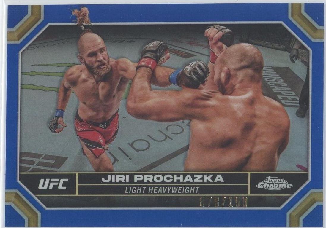 Jiri Prochazka 2024 Topps Chrome UFC Base #95 Blue Refractor