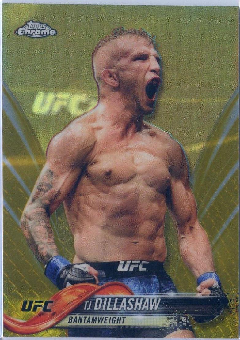 TJ Dillashaw 2018 Topps Chrome UFC Base #4 Gold