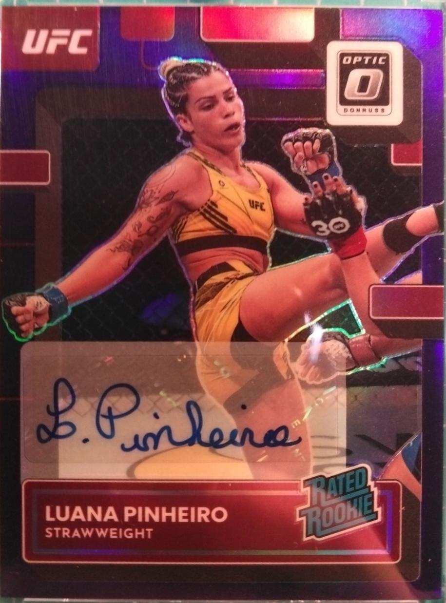 Luana Pinheiro 2023 Panini Donruss Optic UFC Base Rated Rookies Signatures #119 Purple