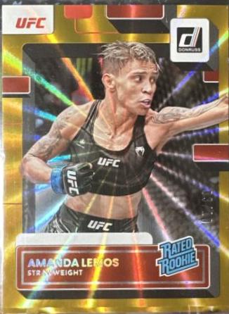 Amanda Lemos 2023 Panini Donruss UFC Base #219 Gold Laser