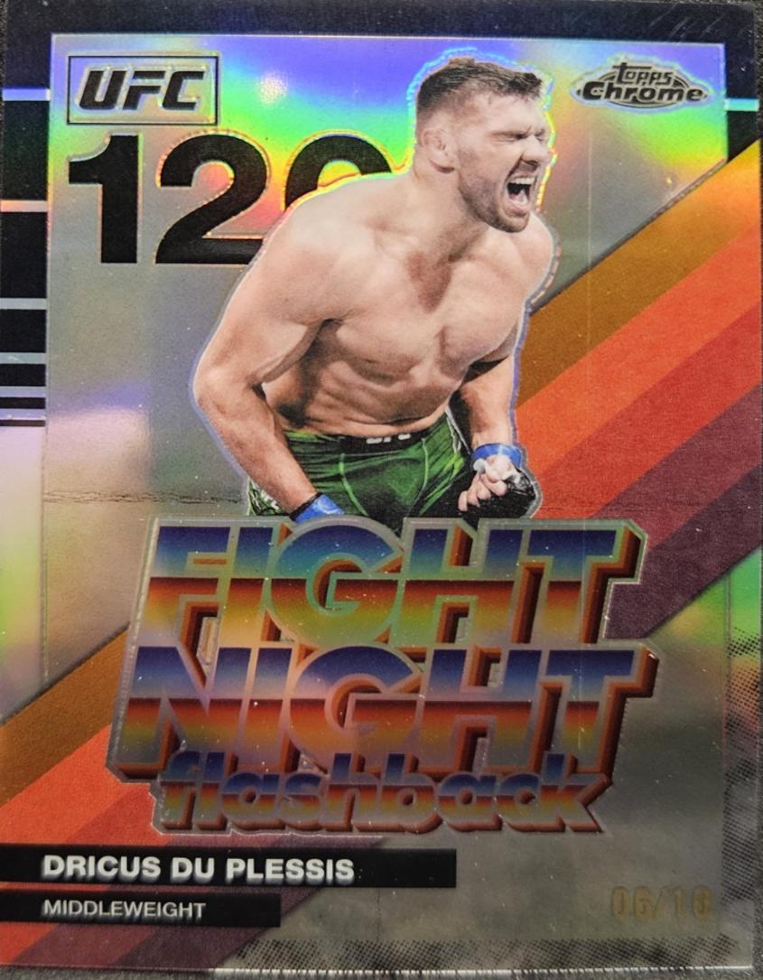 Dricus Du Plessis 2026 Topps Chrome UFC Base #10 Black Refractor
