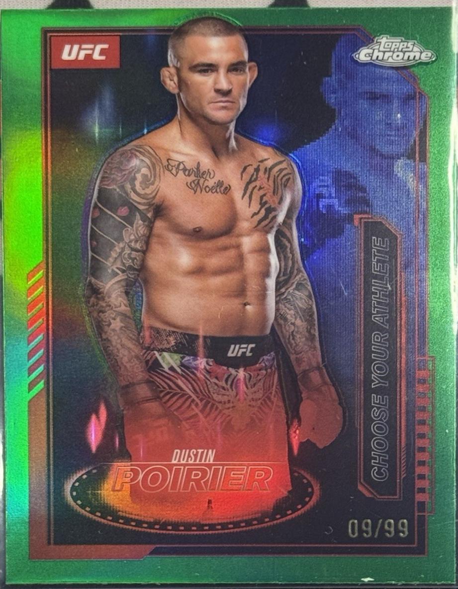Dustin Poirier 2025 Topps Chrome UFC Mission Control #MCL-1 Green Refractor