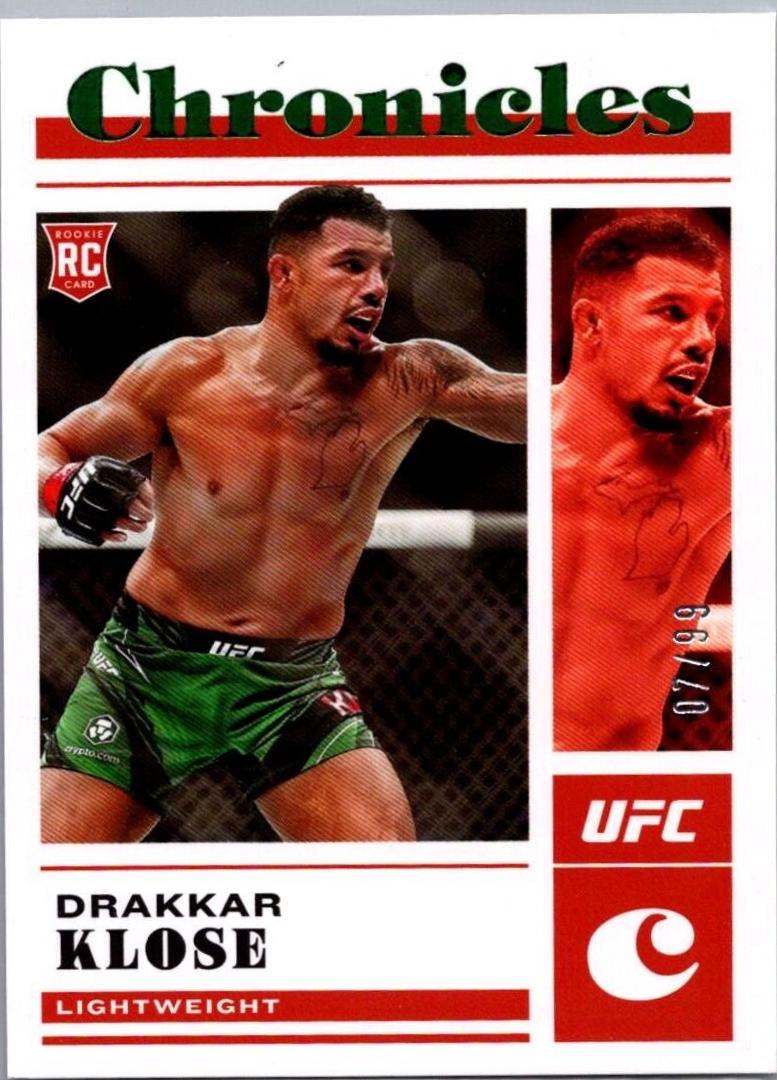 Drakkar Klose 2023 Panini Chronicles UFC Base Chronicles #98 Green