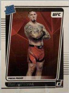 Tom Aspinall 2023 Panini Donruss UFC Base #21 Press Proof Silver
