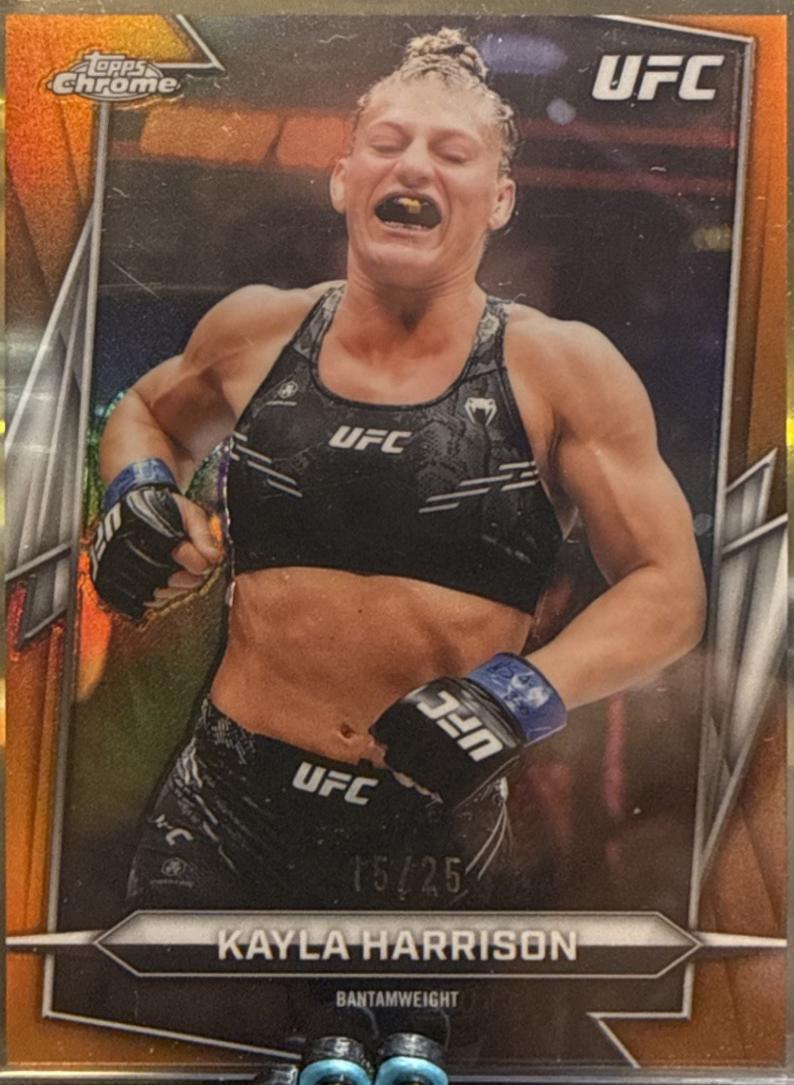 Kayla Harrison 2026 Topps Chrome UFC Base #55 Orange Refractor
