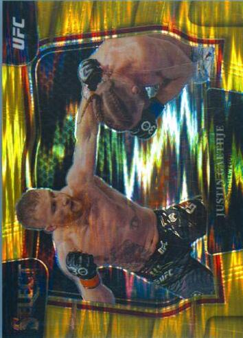 Justin Gaethje 2023 Panini Select UFC Octagonside #288 Gold Flash
