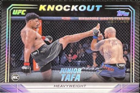 Junior Tafa 2024 Topps Knockout UFC Base #17 Holo Silver