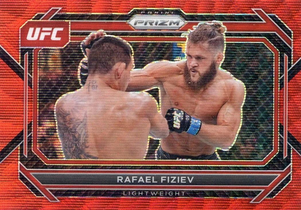Rafael Fiziev 2023 Panini Prizm UFC Base #1 Ruby Wave