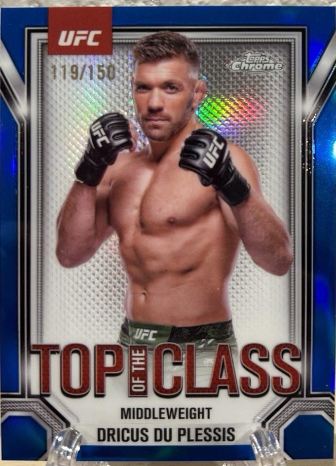 Dricus Du Plessis 2025 Topps Chrome UFC Top of the Class #TTC-15 Blue Refractor