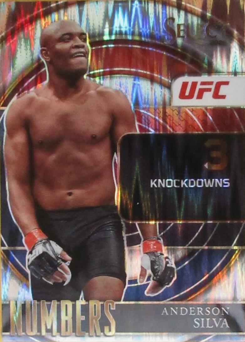 Anderson Silva 2022 Panini Select UFC Select Numbers #25 Flash