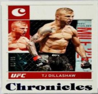 TJ Dillashaw 2022 Panini Chronicles UFC Base Chronicles #22 Blue