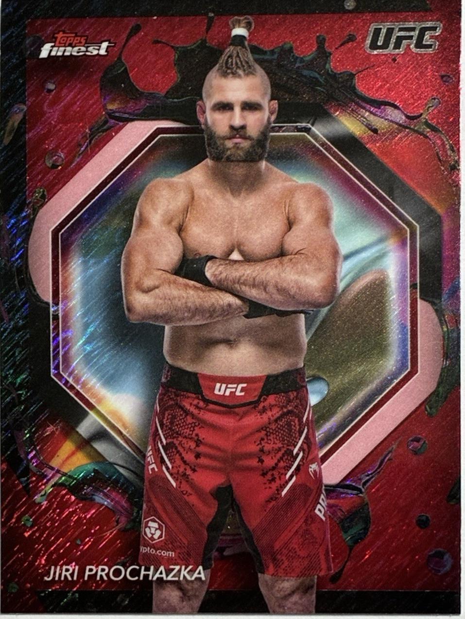 Jiri Prochazka 2024 Topps Finest UFC Base Rare #240 Red Shimmer Refractor
