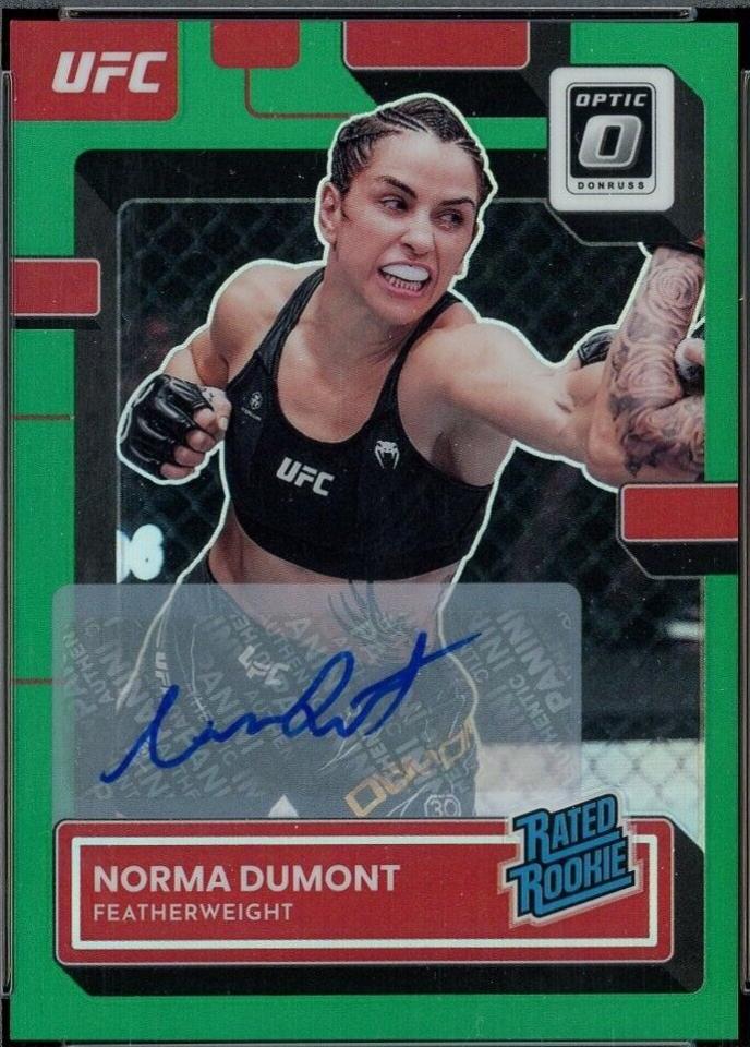 Norma Dumont 2023 Panini Donruss Optic UFC Base Rated Rookies Signatures #133 Green