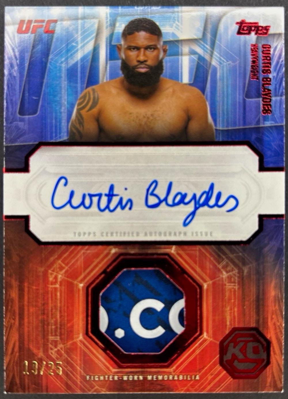 Curtis Blaydes 2026 Topps Knockout UFC Knockout Autograph Relics #KAR-CB Platinum