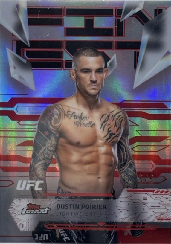 Dustin Poirier 2025 Topps Finest UFC Base Common #98 Red Refractor
