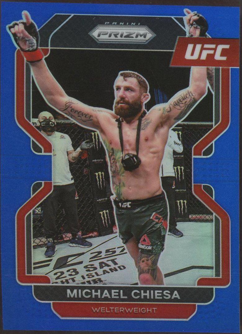Michael Chiesa 2022 Panini Prizm UFC Base #110 Blue
