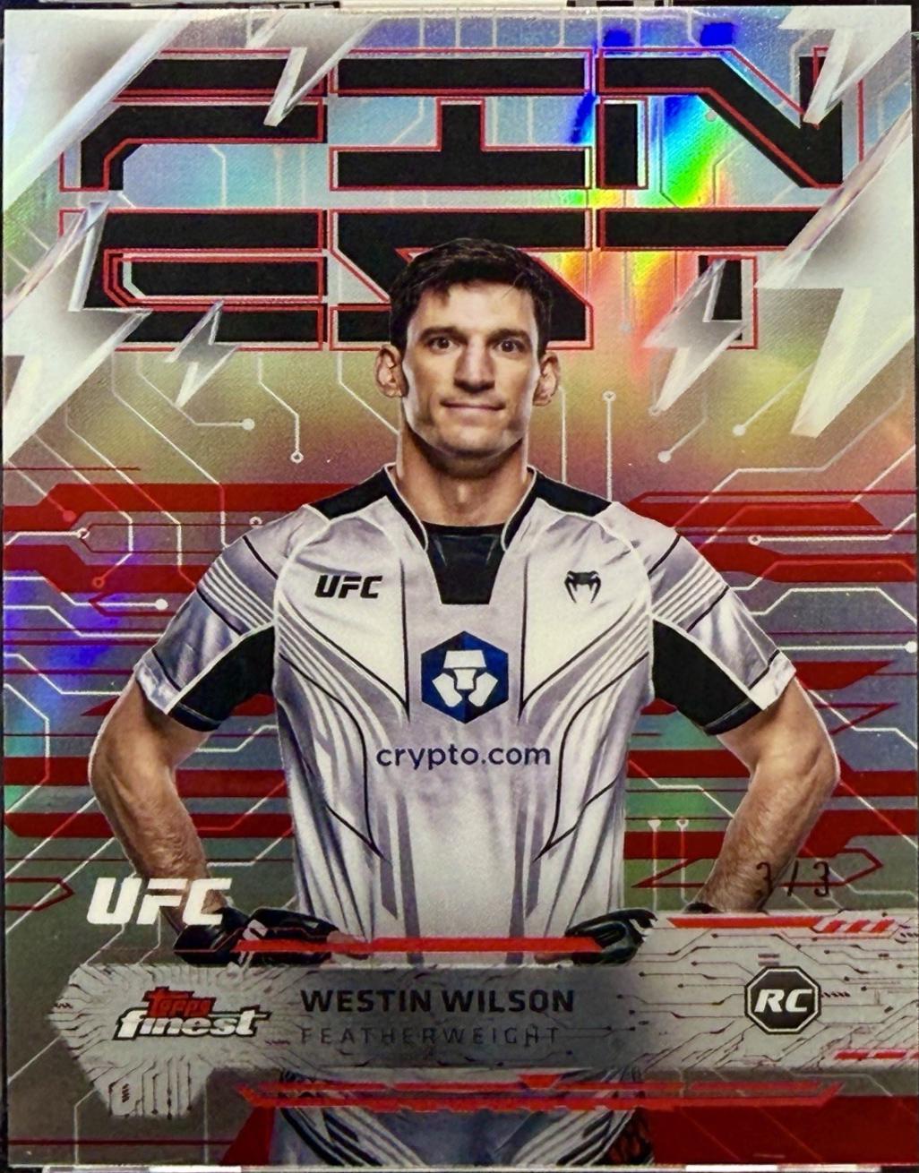Westin Wilson 2025 Topps Finest UFC Base Rare #223 Red Refractor