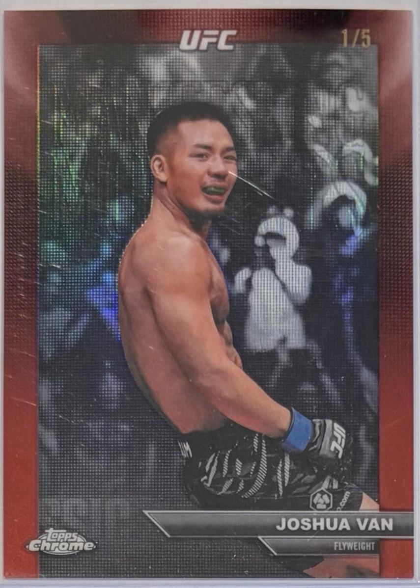 Joshua Van 2026 Topps Chrome UFC Manifesting Moments #MM-4 Red Refractor