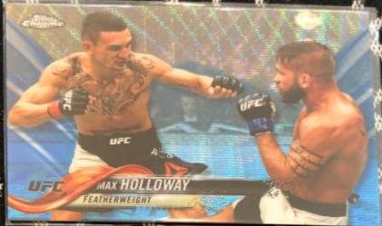 Max Holloway 2018 Topps Chrome UFC Base #25 Blue Wave