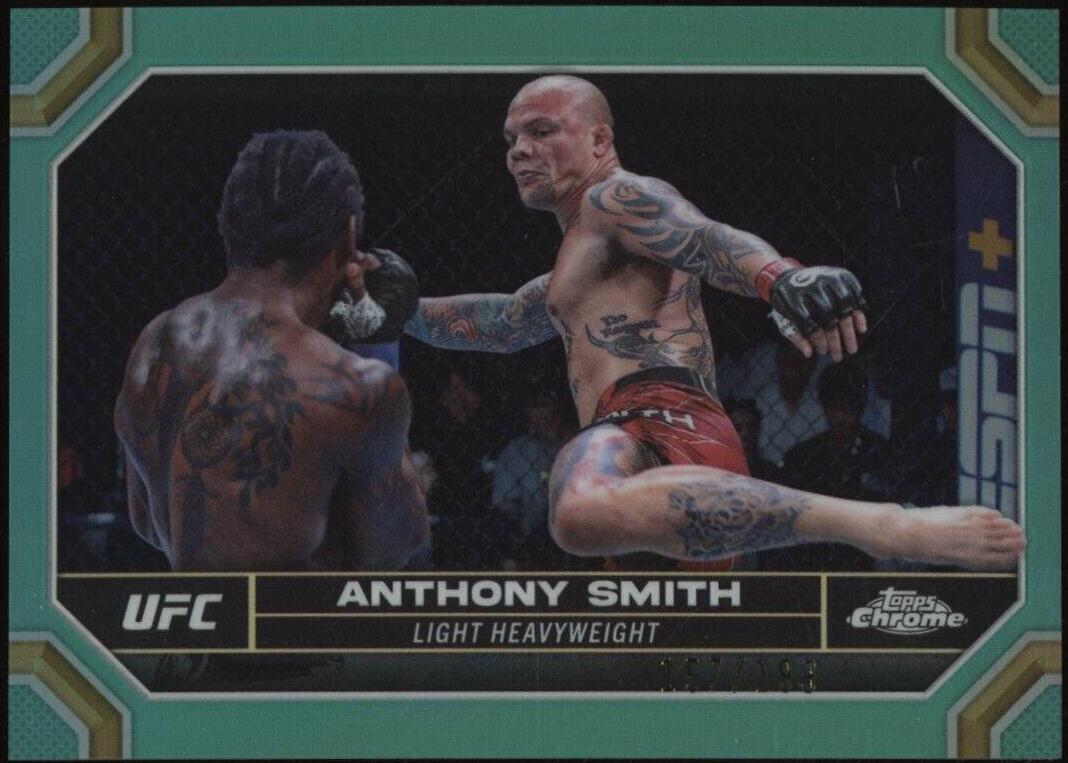 Anthony Smith 2024 Topps Chrome UFC Base #19 Aqua Refractor